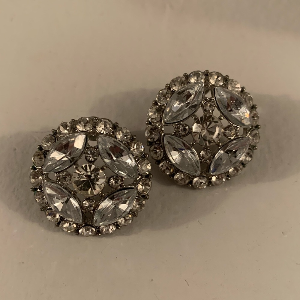 Clear Diamond Costume Earrings